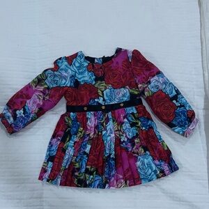 Versace Red and Blue Floral Dress